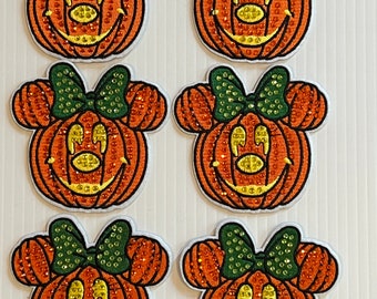 Disney Patch | Minnie Pumpkin Patch | Crystal Patch | Patch nylon bag | Disney Appliqué | Patches for Jean Jackets | ONE PATCH | Glue On