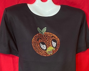 Orange Bird shirt, Orange Bird,  Disney World Rhinestone crystal women's shirt. SHORT LONG Sleeve Misses S, M, L, XL, Plus size 1x, 2X, 3X