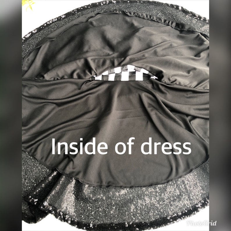 Christmas dress family pictures party dress holiday dress Black and white buffalo plaid sequins dress flower girl dress
