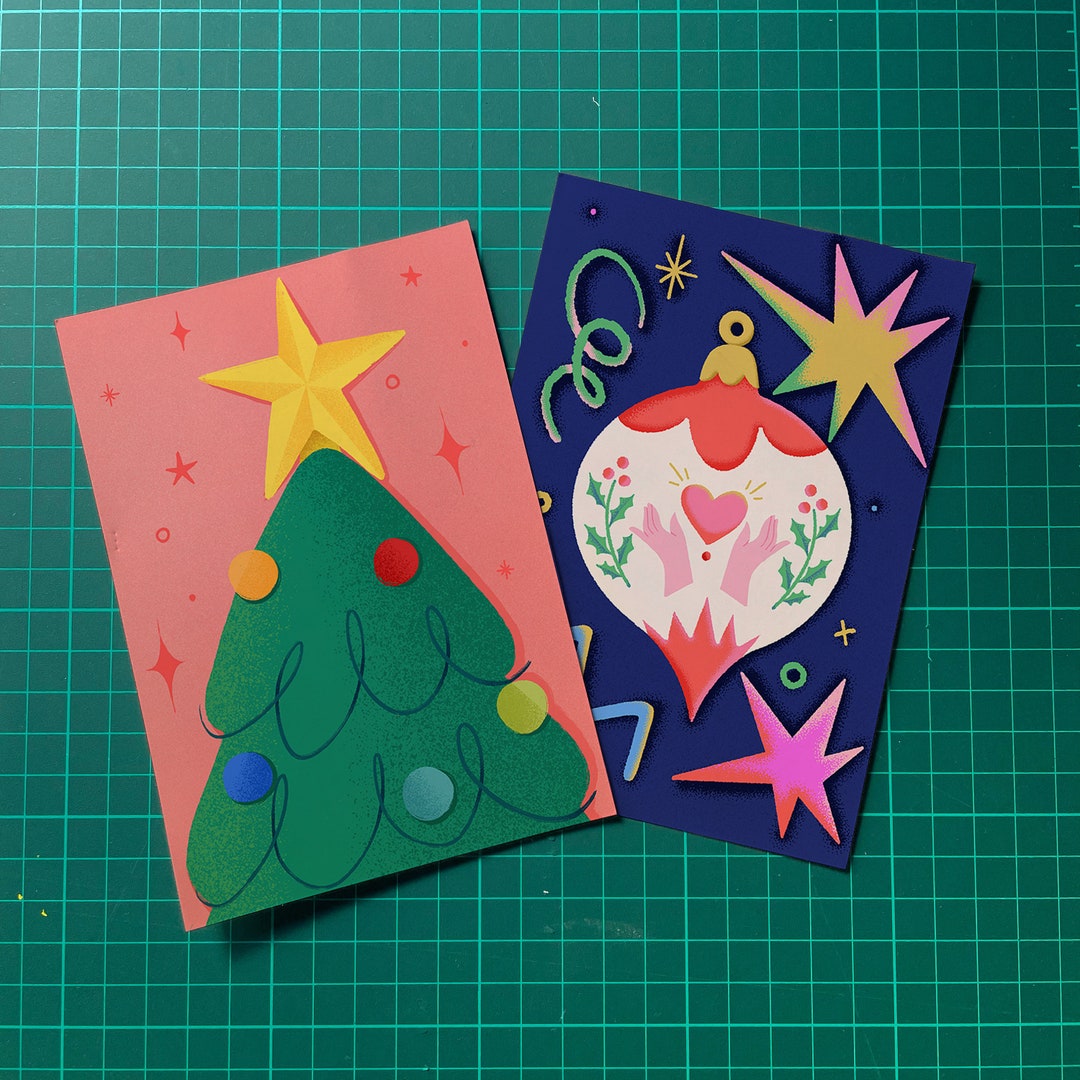 DIGITAL Christmas Cards / Printable Christmas Postcards / Etsy