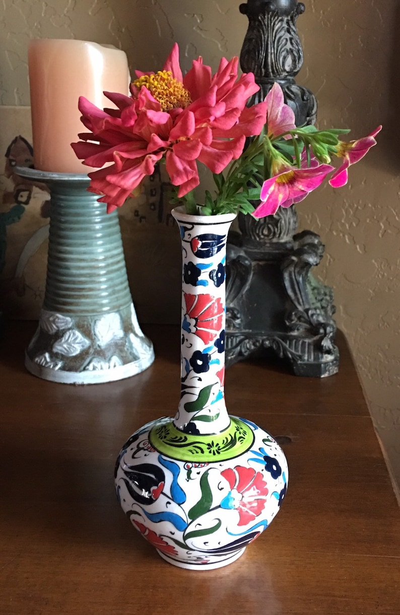 Fettah Ceramic Turkey Vase Gini Iznik Etsy