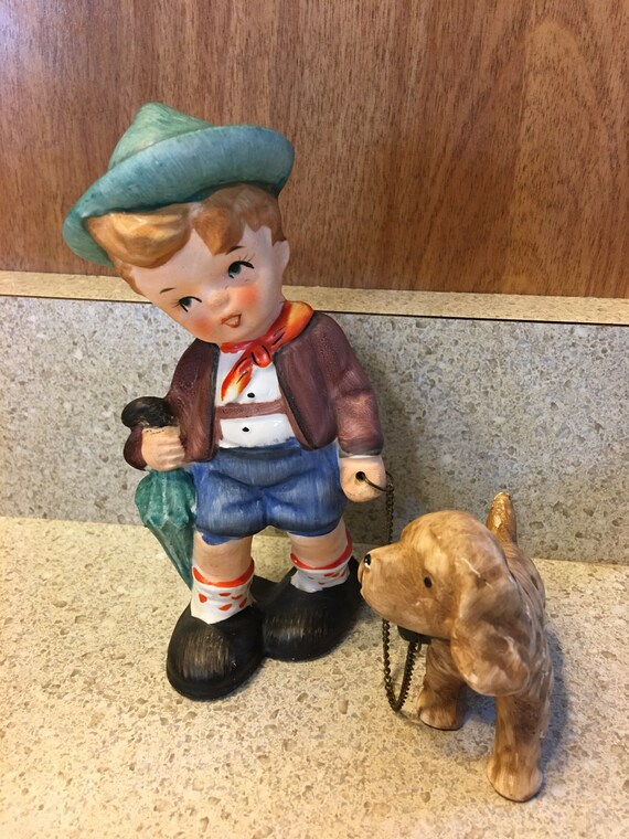 hummel boy with dog