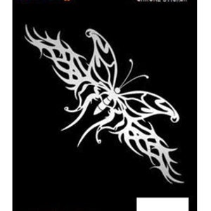 Tribal Band Butterfly Chrome Auto Sticker