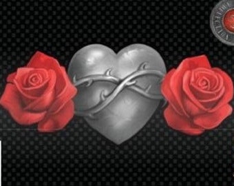 Heart and Roses Auto Sticker