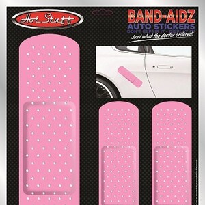 Large Bandage Vinyl Decal - 24x6.3 Inch Funny Car Dent Cover Sticker (Green)