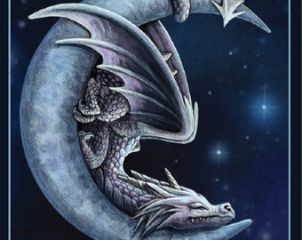 12 x 18 süße Träume, Drachen & Moon Poster