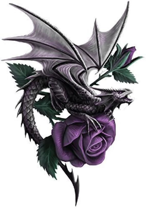 Dragon Rose Auto Sticker de Anne Stokes | Etsy