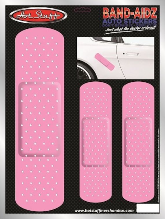 Band Aid Car Auto Sticker Set Pink Etsy
