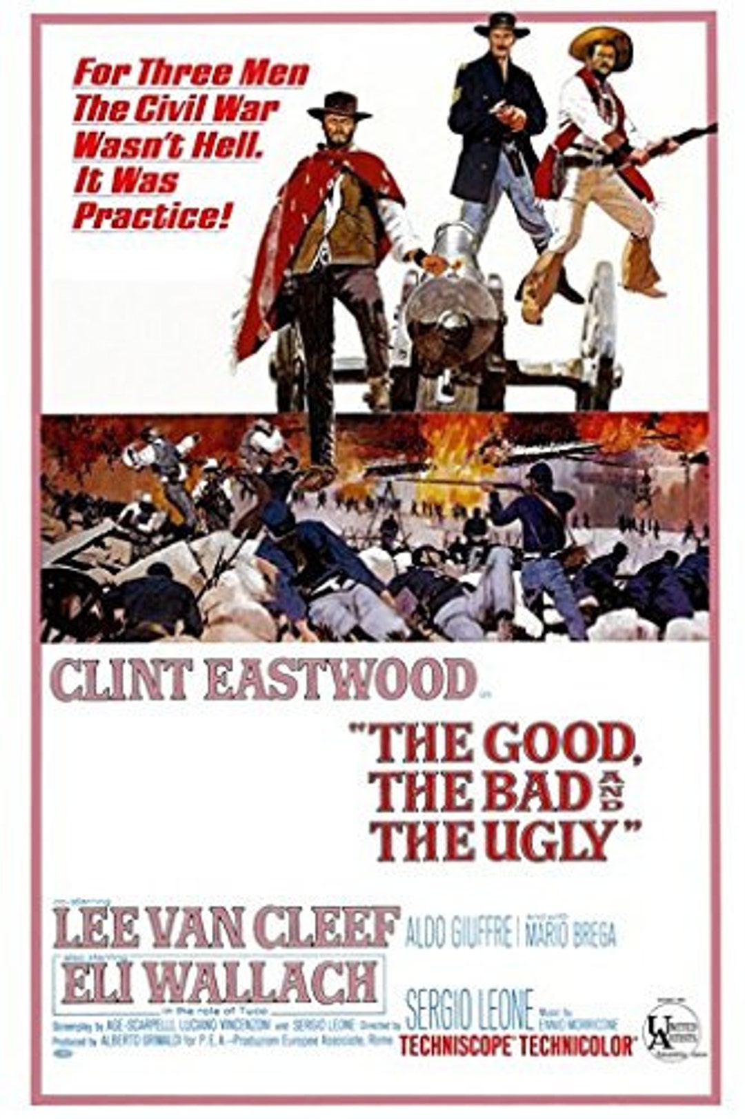 THE Good the Bad and the Ugly Poster - Vintage Movie Poster 2 - Clint ...