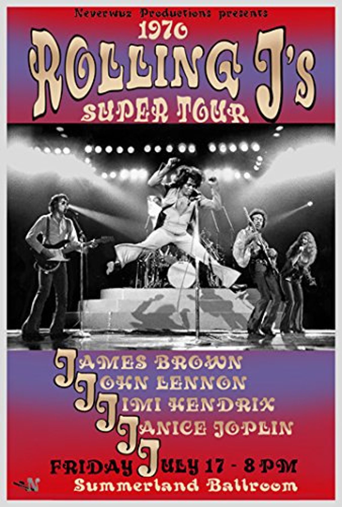 Rolling J's Poster Live With James Brown John Lennon Etsy