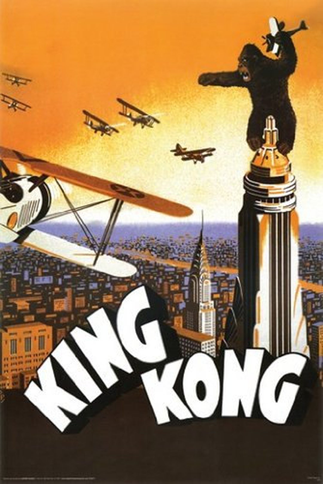 キングコング映画ポスター - ヴィンテージ - レア ホット 新品 24X36