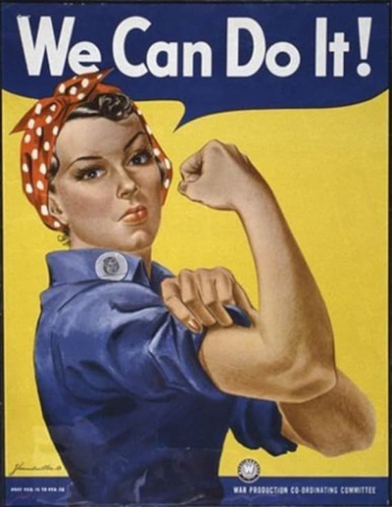 Rosie The Riveter WWII Poster Photo