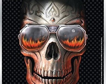 Hell Fire Skull Auto Sticker