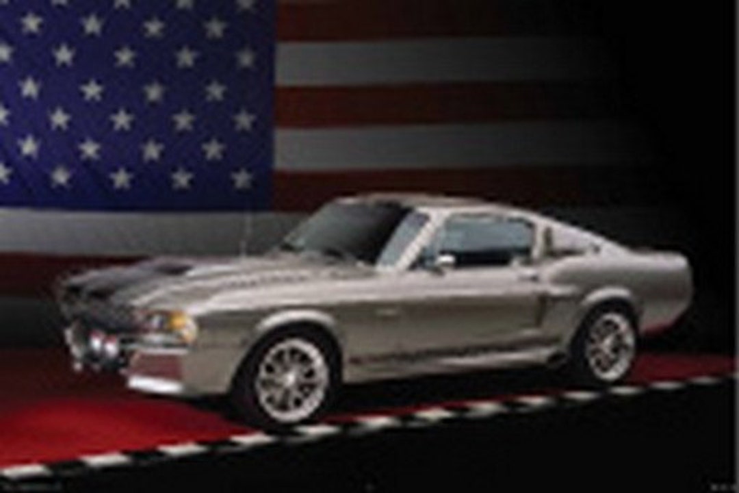 GT500 Ford Mustang With US Flag Poster Eleanor Rare Hot New 24x36 - Etsy
