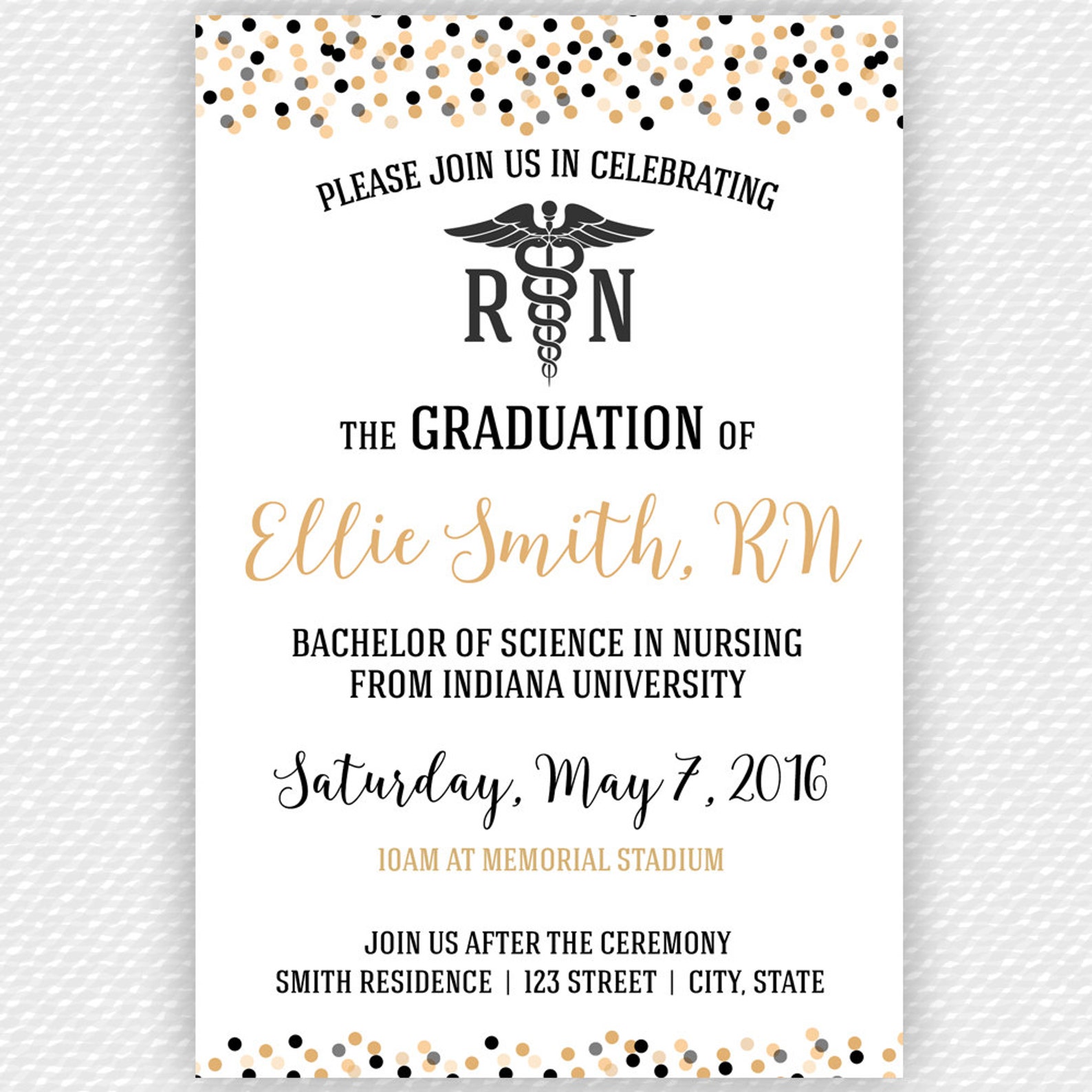 Nurse Invitation Nurse Graduation Invitation Nursing School Graduation