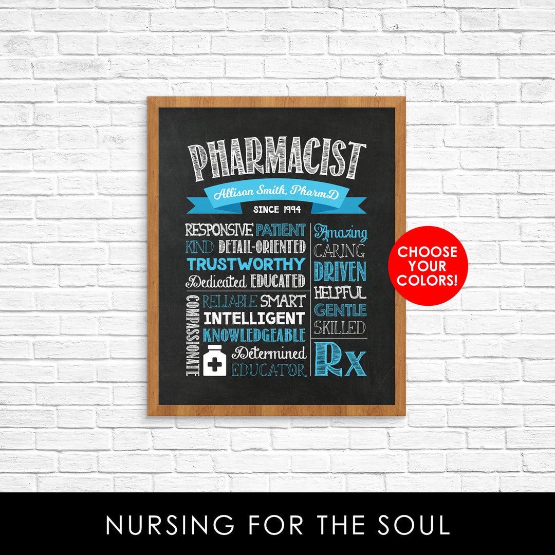 Pharmacist Sign - Pharmacist Chalkboard Sign - Pharmd Gift - Pharmd ...