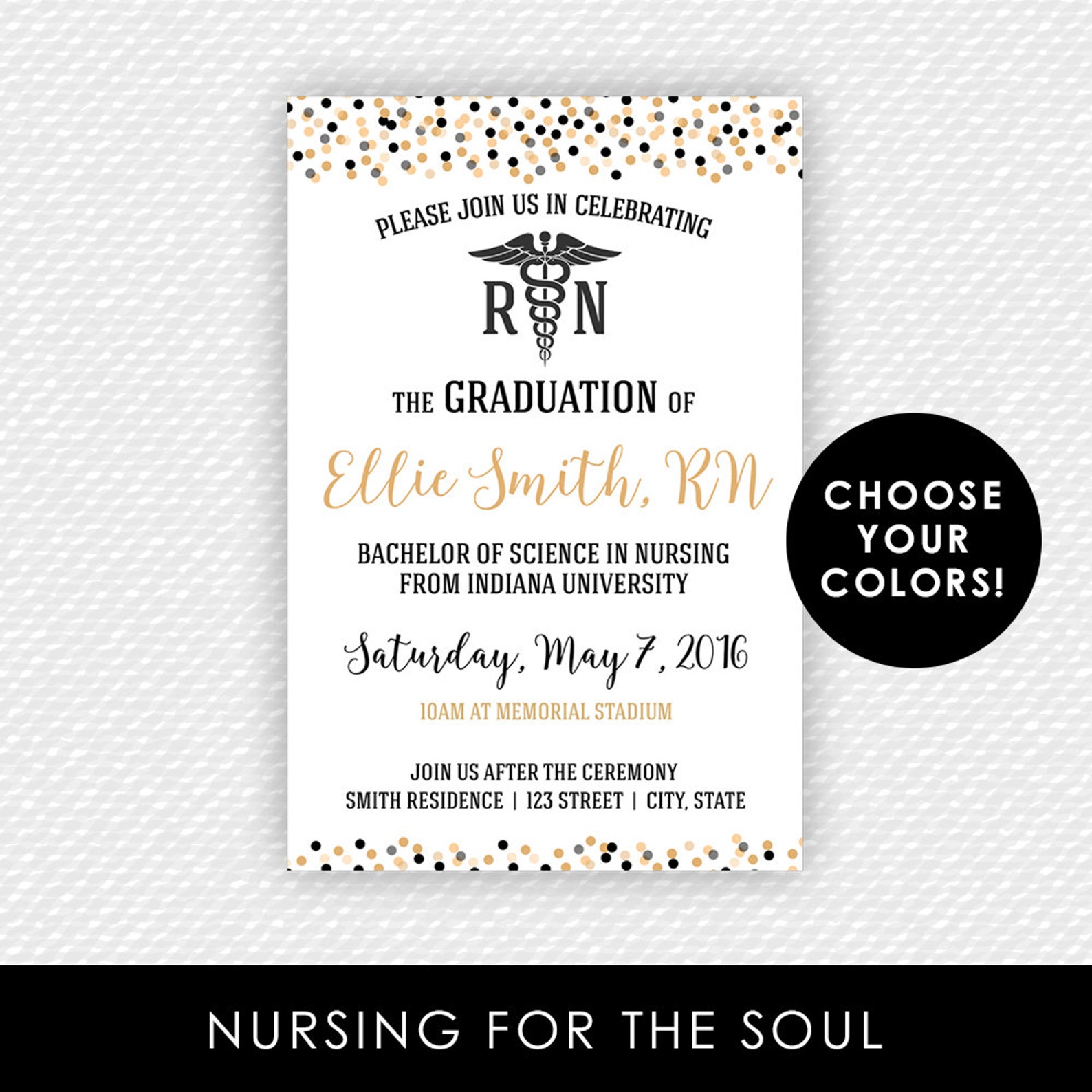 Nurse Invitation Nurse Graduation Invitation Nursing School Graduation