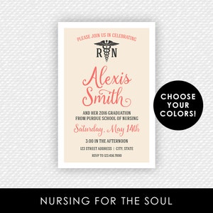 Nurse Invitation - Nurse Graduation Invitation - Nursing School Graduation - RN Graduation  - LPN  -  Nurse Invite