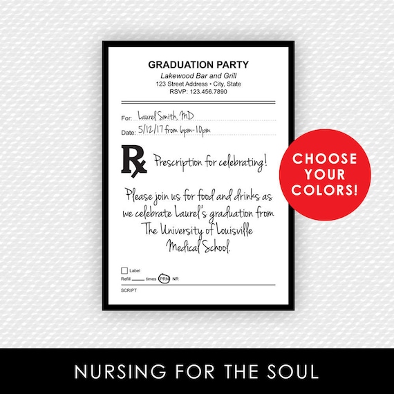 prescription invitation pharmacy nurse practitioner np etsy printable prescription pad