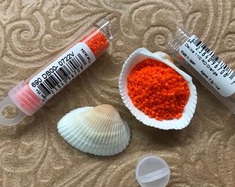 5.2 grams Miyuki® Japanese Delica 11/0 Glass Beads -0722 Orange