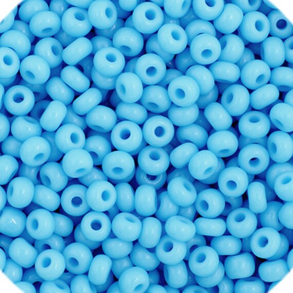23g Preciosa Czech Rocaille Glass Seed Beads Light Blue Op Etsy Australia