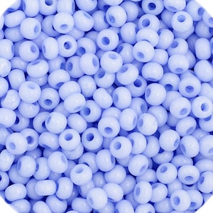 23g 11/0 Preciosa Czech Rocaille Glass Seed Beads in Chalk Dyed Light Violet Solgel  (2.1mm) 40008