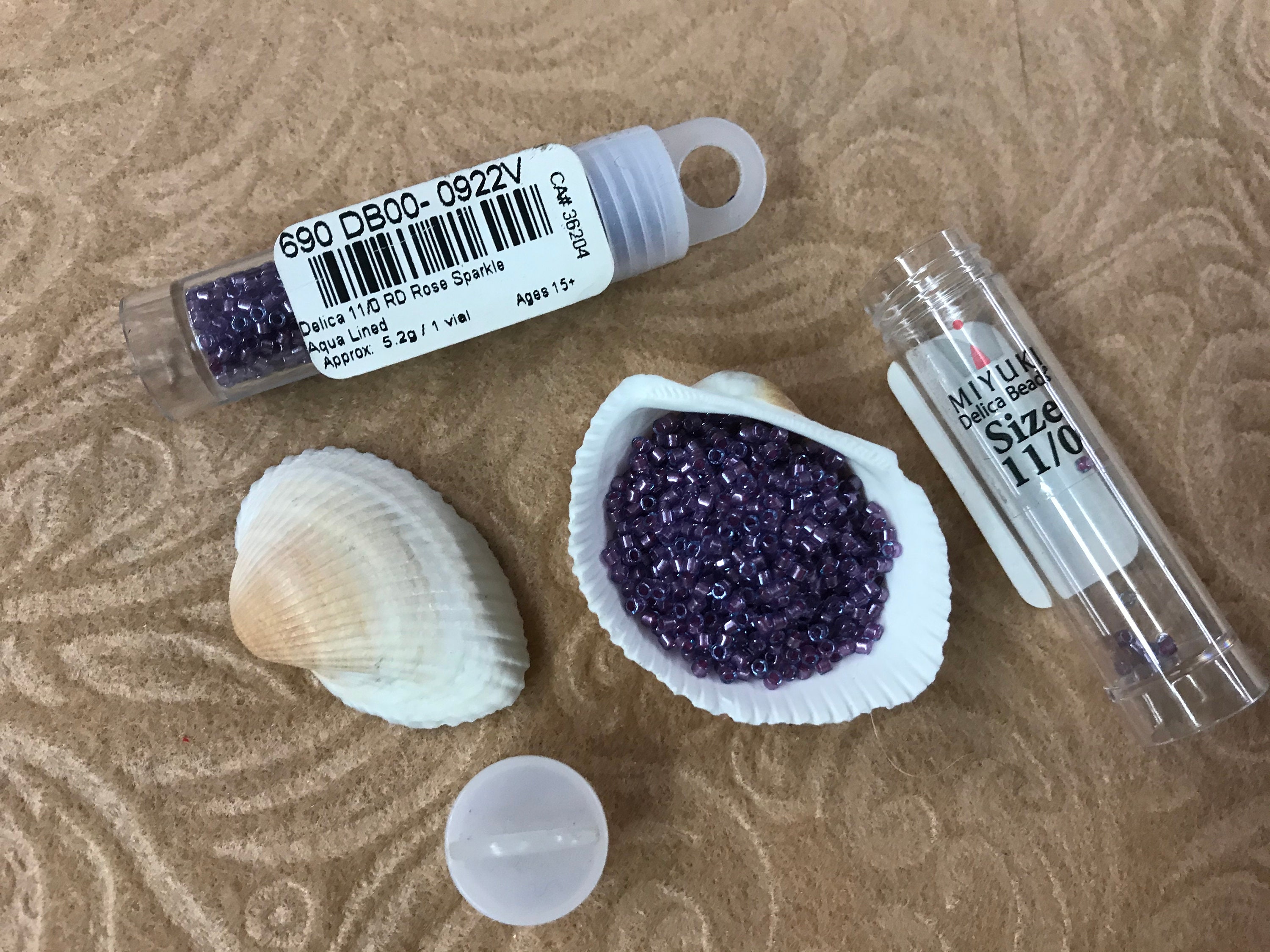 Miyuki Delica Seed Beads 11/0 Sparkle Purple Lined Crystal DB906 8 Grams