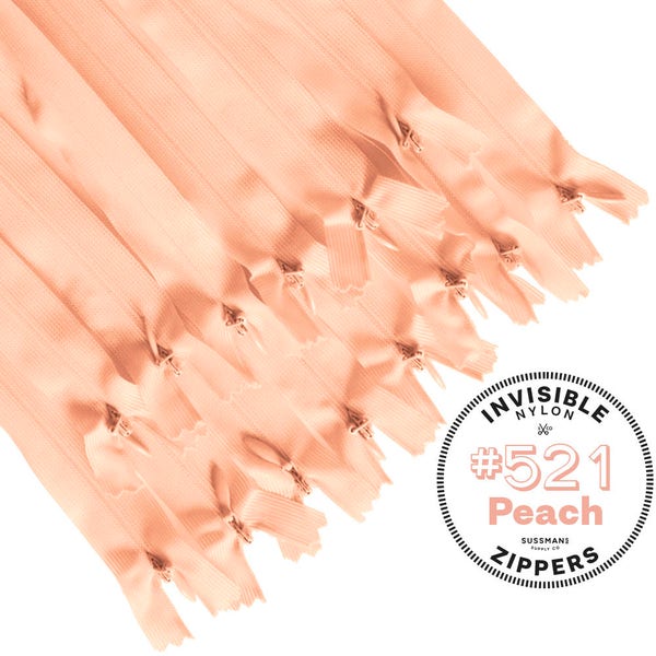 Invisible Zippers - #521 Peach - 8" 10" 12" 14" 16" 18" 20" 22" 25" (10pcs)