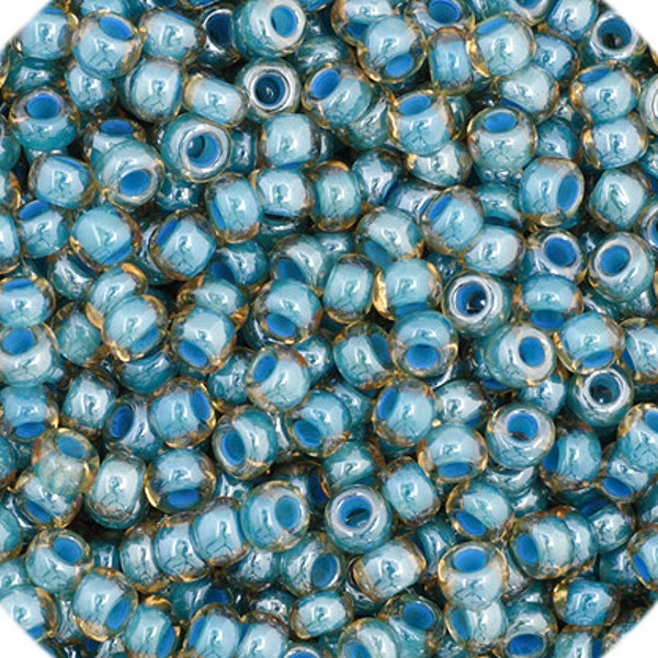 23g Preciosa Czech Rocaille Glass Seed Beads - Colorado azul claro - 11/0 (2,1 mm) (CZ11-01020)