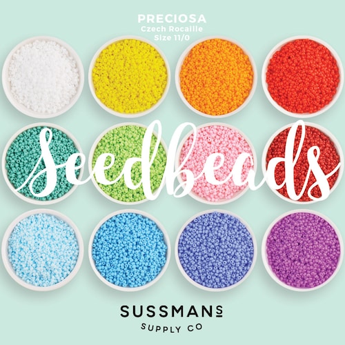 SALE - Vol#1 Rainbow Kit - Czech Rocaille Size 11/0 Seed Beads - Sampler Set by Sussman's! (12 x 10g) (2.1mm) (12,000 beads!!)