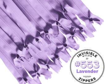 Invisible Zippers - #553 Lavender - 8" 10" 12" 14" 16" 18" 20" 22" 25" (10pcs)