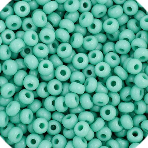 23g Preciosa Czech Rocaille Glass Seed Beads - Turquoise OP - 11/0 (2.1mm) (CZ11-34910)