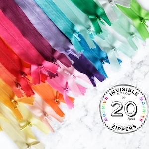 Invisible Zippers - 84 Colors to Choose From!! - 8" 10" 14" 18" 22" 25" (1pc) bild 2