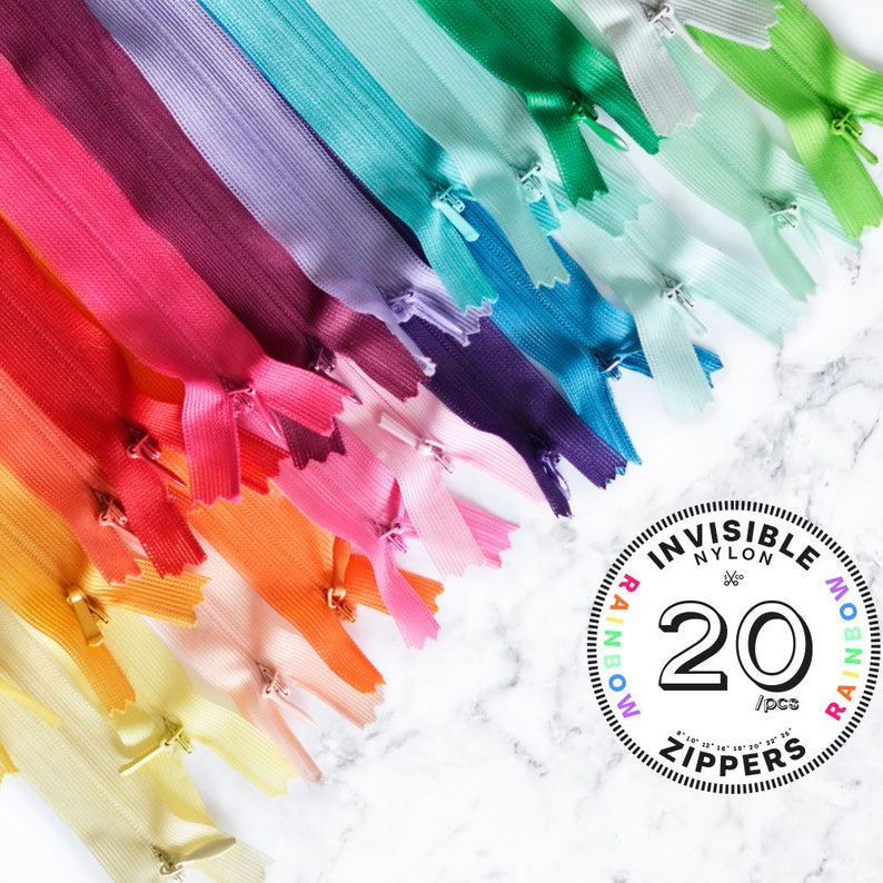 Invisible Zippers - 84 Colors to Choose From!! - 8" 10" 14" 18" 22" 25" (1pc) bild 2