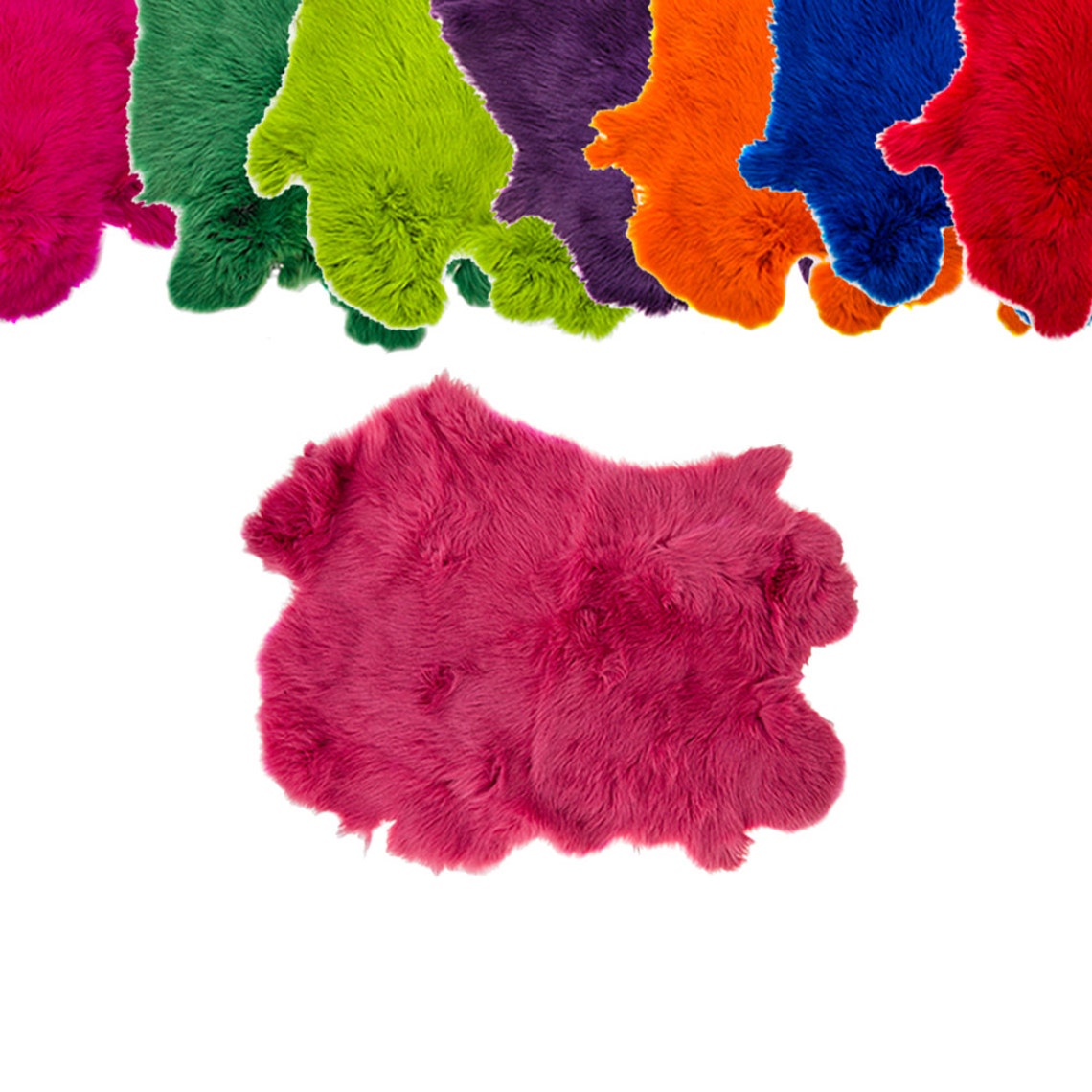 European Domestic Rabbit Hides in Dyed Colors - Single Hide (medium ...