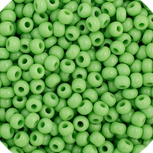 23g Preciosa Czech Rocaille Glass Seed Beads - Light Green OP - 11/0 (2.1mm) (CZ11-34909)