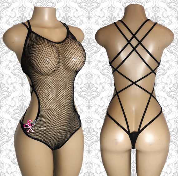 fishnet leotard