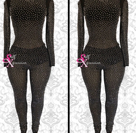 rhinestone catsuit
