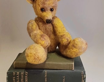 Needle Felted Teddy Bear | Felted Bear| Made to order | Felt Gift | Vintage style Bear | Felt Animals | Fibre Art | Handmade