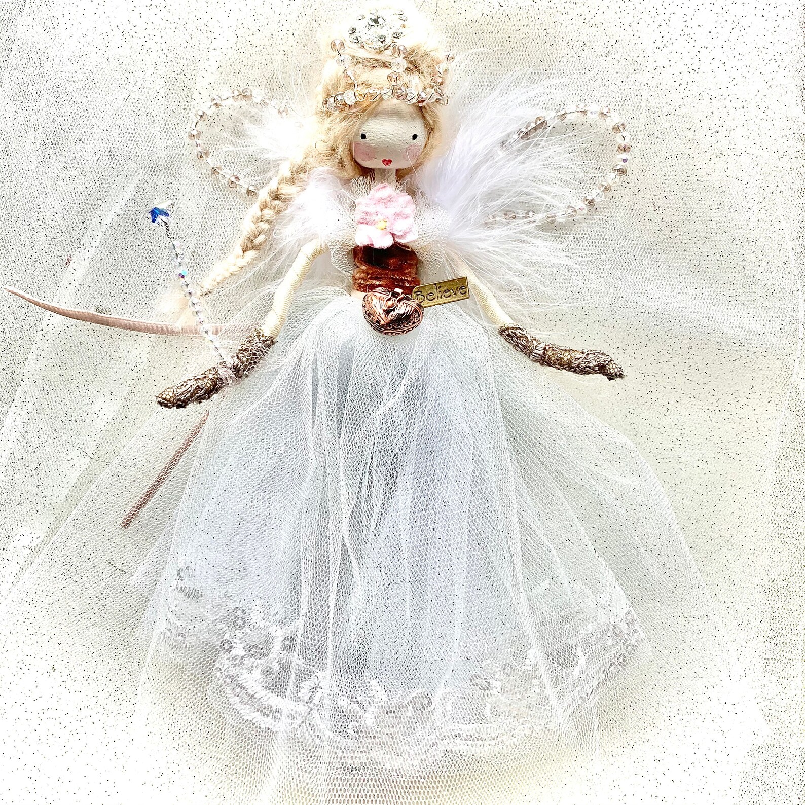 Hand Crafted Christmas Fairy Tree topper Fairy Tooth Fairy Etsy