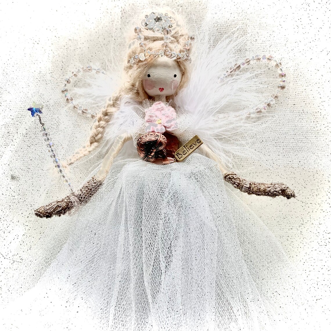 Hand Crafted Christmas Fairy Tree topper Fairy Tooth Fairy Etsy