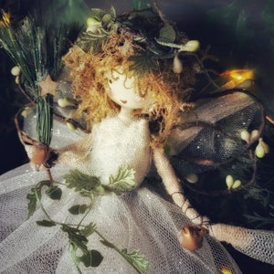 Rustic Woodland Fairy Christmas Decoration, Handmade Vintage Style ...