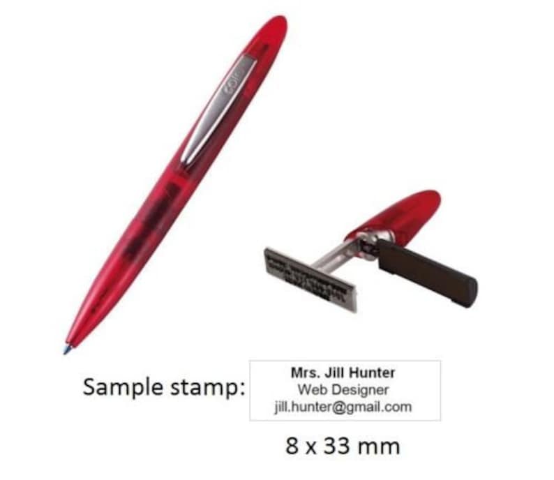 Colop Stamp Writer Penstamp With Custom Personalized Self Etsy