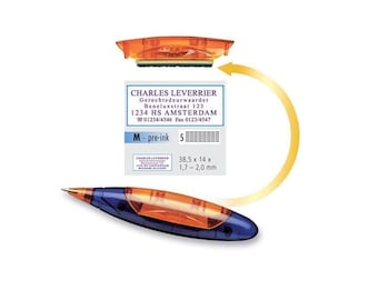 Pen-stamp - Heri Rigoni StampPen X20 with Custom Pre-Inked Stamp - 38x14mm