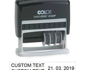 Colop Mini-Dater S120/P Dater with Personalized Self Inking Stamp 10x25mm
