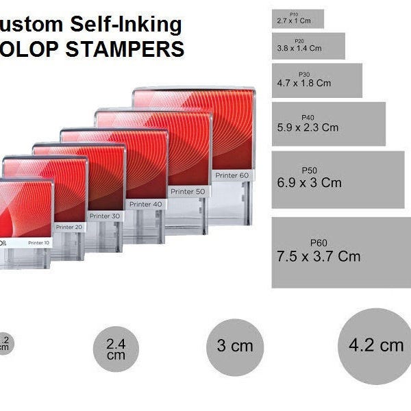 Stamp - Custom Personalized Self Inking Stamp - Company, Business, Info, Name, Address, School, Shop, Bar, Store, Restaurant, Office, Home