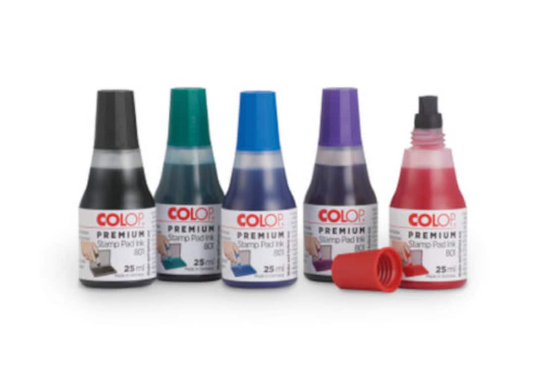 5 colors 25ml ink pad refill ink for self inking stamp