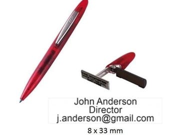 Pen-stamp - Colop Stamp Writer - Custom Self-Inking Rubber Stamp - 8x33 mm