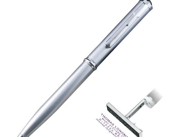 Sello de pluma - Cuerpo totalmente metálico - Sello flash personalizado - 8 x 30 mm