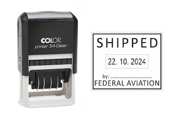 Date Stamps with Custom Text - Colop - Various Sizes - Self-Inking Stamps